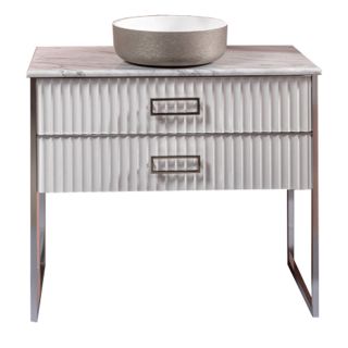 Тумба под раковину Armadi Art Monaco 100см белый/хром 867-100-WCR